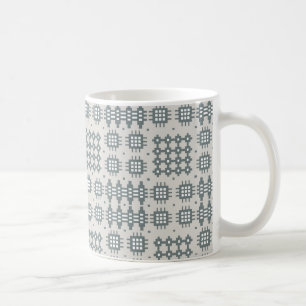Chic Coffee Mug: Welsh Tapestry Pattern, Grey Coffee Mug