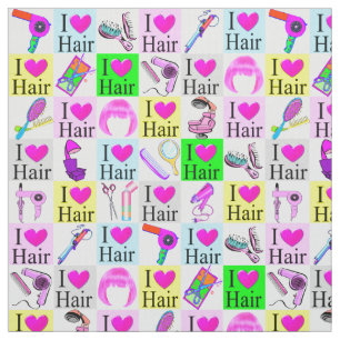 CHIC & COLORFUL HAIR STYLIST I LOVE HAIR FABRIC