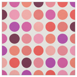 Chic colorful polka dots pattern monogram fabric