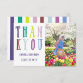 Chic Colorways Graduation Thank You Card (Front/Back)