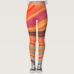 Chic Colourful Abstract pink& Yellow Leggings