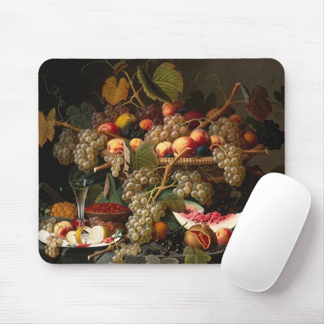 Chic Colourful Baroque Fruit Still Life Painting M Mouse Pad (With Mouse)