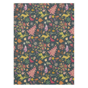 Chic Colourful Festive Patchwork Floral Damask Tablecloth
