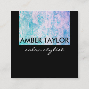 Chic Colourful Grunge Square Business Card