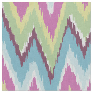 Chic colourful ikat tribal chevron pattern fabric