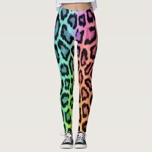 Chic Colourful Leopard Pattern Leggings
