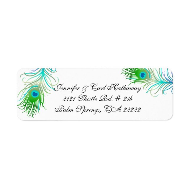 Chic Colourful Peacock Feathers Custom (Front)