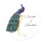 Chic Colourful Peacock Wedding Envelope Seal