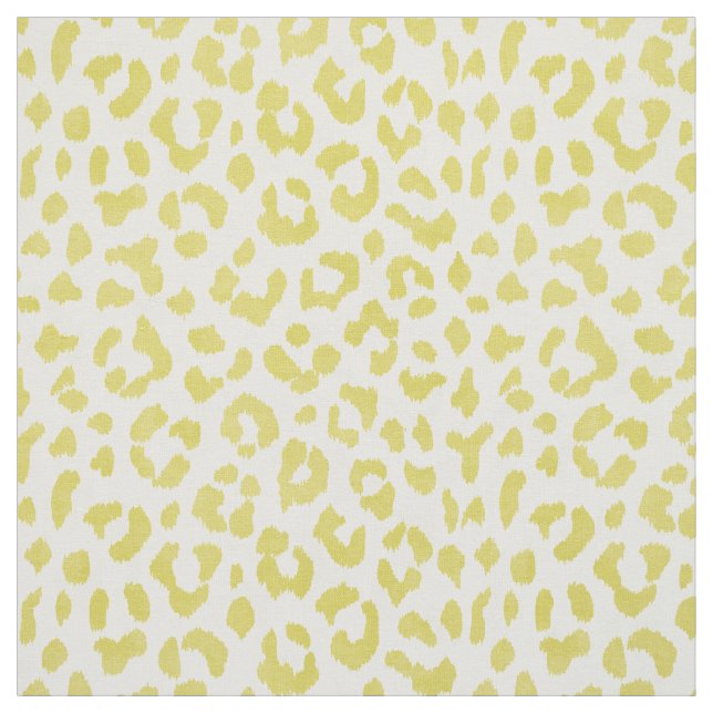 Chic colourful yellow cheetah print pattern fabric (Swatch)