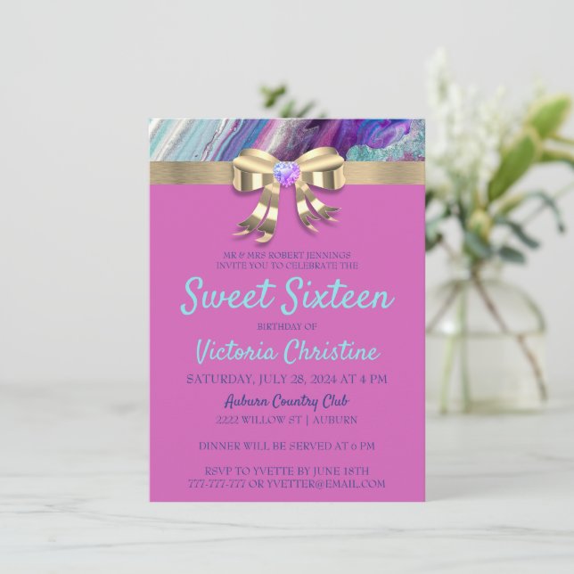 Chic Colours Invitation Anniversaire (Debout devant)