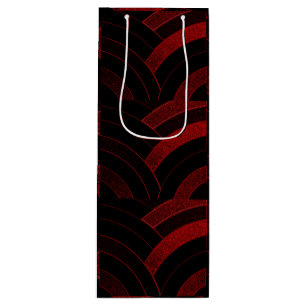 chic contemporary stylish chevrons wine gift bag