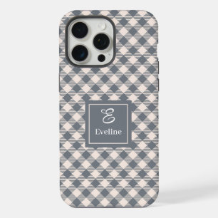 Chic Coral Grey iPhone Case Custom Name Keepsake