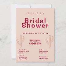 Chic Country Theme Bridal Shower Invitation
