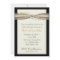 Chic Cream and Black Anniversary Invitation