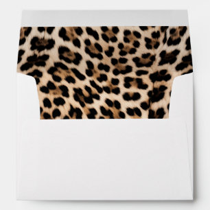 Chic Cream Brown Leopard Print  Envelope