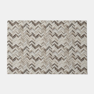 Chic cream chevron doormat