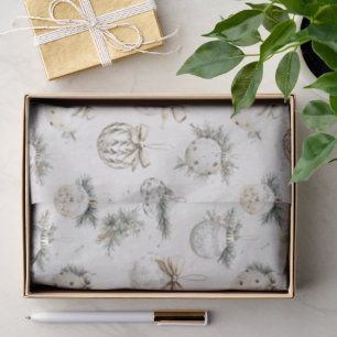 Chic Cream Ornaments Christmas Tissue Paper