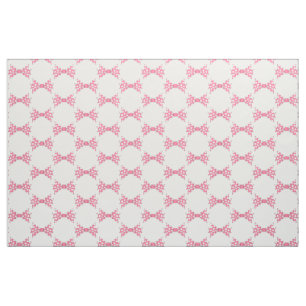 CHIC CUSTOM FABRIC_ GIRLY PINK POLKA DOT BOWS FABRIC