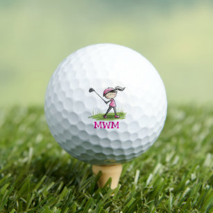 Chic & Custom – Monogram Golf Ball/Lady Golfer Balls