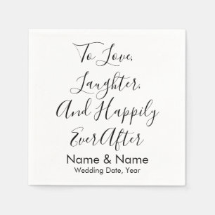 Chic Custom Personalized Script Wedding Reception Napkin