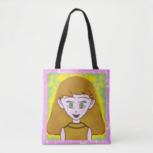Chic Cute Merry Pink Geometric Tote Bag