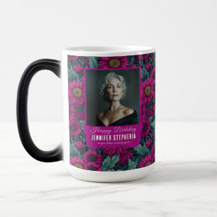 Chic Daisy 40Th Birthday Customized Purple Magic Mug