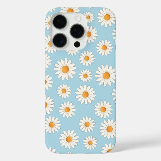 Chic Daisy Flower Pattern – Cute Floral Designe -  Case-Mate iPhone Case (Back)