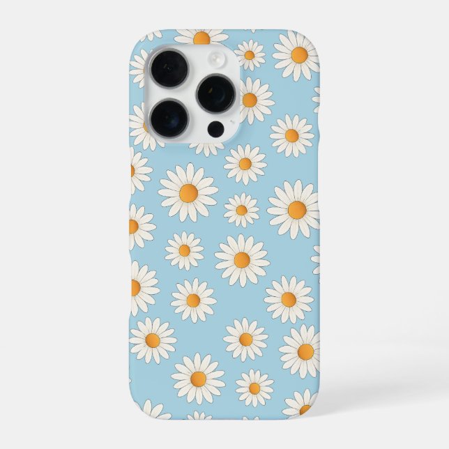 Chic Daisy Flower Pattern – Cute Floral Designe -  iPhone Case (Back)