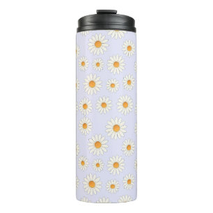 Chic Daisy Flower Pattern – Cute Floral Designe -  Thermal Tumbler