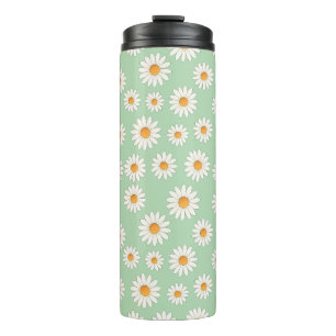 Chic Daisy Flower Pattern – Cute Floral Designe - Thermal Tumbler