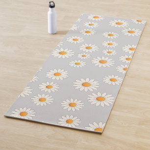 Chic Daisy Flower Pattern – Cute Floral Designe - Yoga Mat