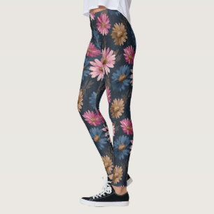 Chic Daisy Sparkle Gym Maternity Leggings