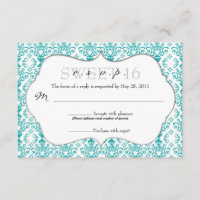 Chic Damask RSVP [Turquoise]