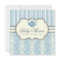 Chic Damask & Stripe Baby Shower Tea Invitation
