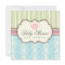 Chic Damask & Stripe Baby Shower Tea Invitation