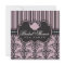 Chic Damask & Stripe Bridal Shower Tea Invitation