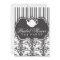 Chic Damask & Stripe Bridal Shower Tea Invitation