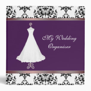 Chic Damask Wedding Organizer Binder