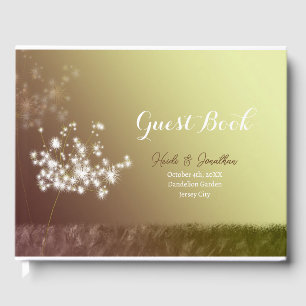 Chic Dandelion Country Wedding Guest Book