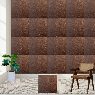 Chic Dark Chocolate Brown Shimmering Glitter  Tile