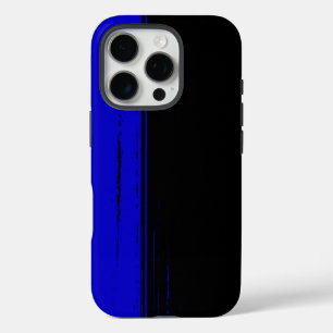Chic Design in Blue and Black iPhone 16 Pro Case