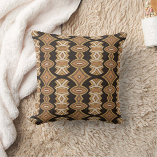 Chic Diamond & Oval Symmetry Throw Pillow