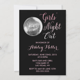 Chic Disco Ball Bachelorette Party Invitation