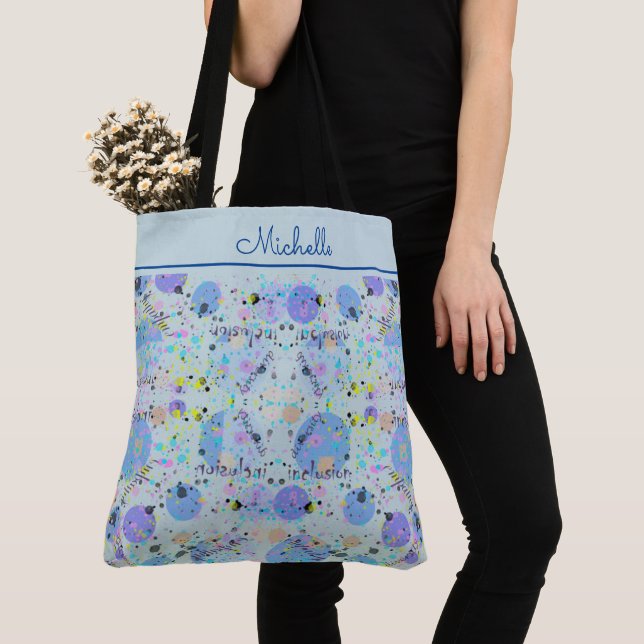 Chic Diversity Monogrammed Tote Bag (Close Up)