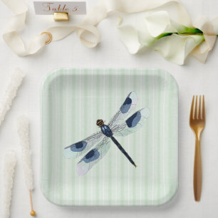 Chic Dragonfly Paper Plate