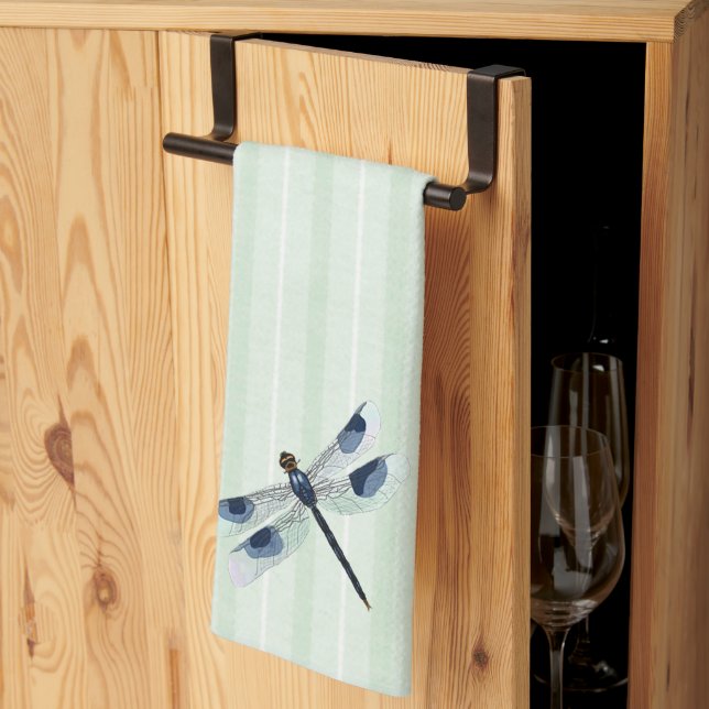 Chic Dragonfly Serviette de cuisine (Pliage en tiers)