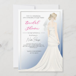 Chic Dressed for the Occasion Bridal Shower Party Invitation
