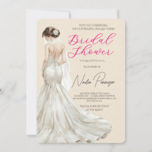 Chic Dressed for the Occasion Bridal Shower Party Invitation