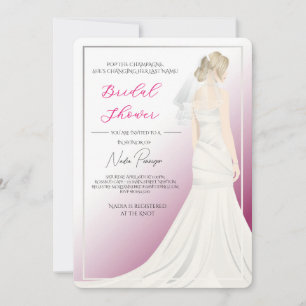 Chic Dressed for the Occasion Bridal Shower Party Invitation