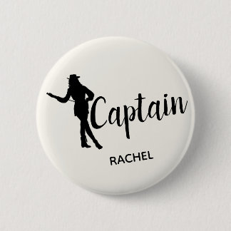 Chic Drill Team Captain Personalized 2 Inch Round Button
